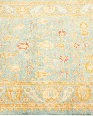 Traditional Mogul Light Blue Wool Runner 2' 6" x 13' 9" - Solo Rugs
