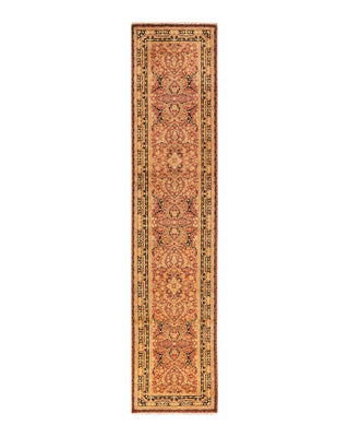 Traditional Mogul Orange Wool Runner 2' 8" x 12' 1" - Solo Rugs