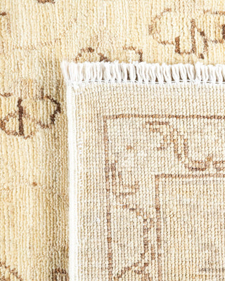 Contemporary Eclectic Ivory Wool Area Rug 8' 6" x 11' 5" - Solo Rugs
