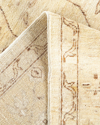 Contemporary Eclectic Ivory Wool Area Rug 8' 6" x 11' 5" - Solo Rugs
