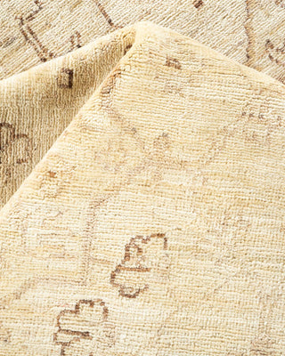 Contemporary Eclectic Ivory Wool Area Rug 8' 6" x 11' 5" - Solo Rugs