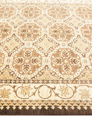 Contemporary Eclectic Brown Wool Area Rug 6' 3" x 8' 4" - Solo Rugs