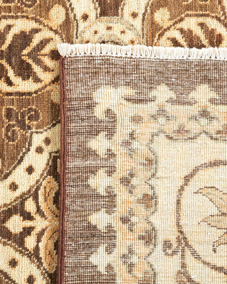 Contemporary Eclectic Brown Wool Area Rug 6' 3" x 8' 4" - Solo Rugs