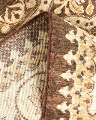 Contemporary Eclectic Brown Wool Area Rug 6' 3" x 8' 4" - Solo Rugs