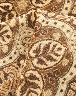 Contemporary Eclectic Brown Wool Area Rug 6' 3" x 8' 4" - Solo Rugs