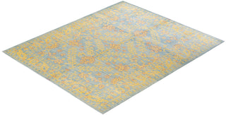 Contemporary Eclectic Light Blue Wool Area Rug 8' 3" x 10' 0" - Solo Rugs