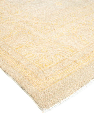 Traditional Khotan Ivory Wool Area Rug 8' 6" x 12' 10" - Solo Rugs