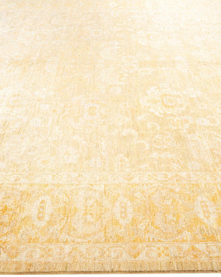 Contemporary Eclectic Ivory Wool Area Rug 8' 2" x 10' 1" - Solo Rugs