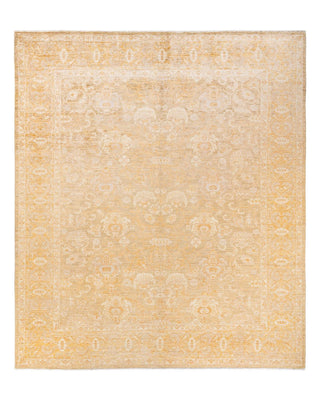Contemporary Eclectic Ivory Wool Area Rug 8' 2" x 10' 1" - Solo Rugs