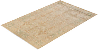 Contemporary Eclectic Ivory Wool Area Rug 6' 0" x 9' 1" - Solo Rugs