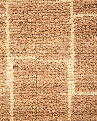 Bohemian Moroccan Brown Wool Area Rug 7' 6" x 9' 8" - Solo Rugs