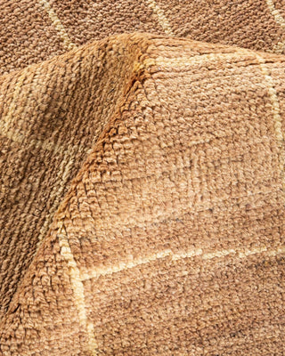 Bohemian Moroccan Brown Wool Area Rug 7' 6" x 9' 8" - Solo Rugs