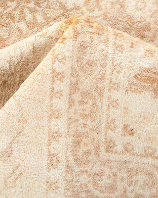 Traditional Mogul Beige Wool Area Rug 7' 10" x 9' 8" - Solo Rugs