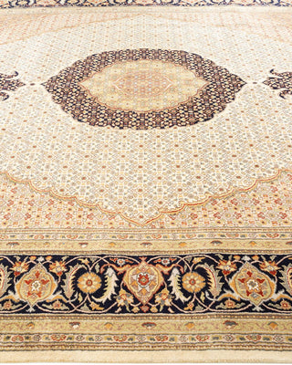 Traditional Mogul Ivory Wool Area Rug 8' 2" x 10' 5" - Solo Rugs