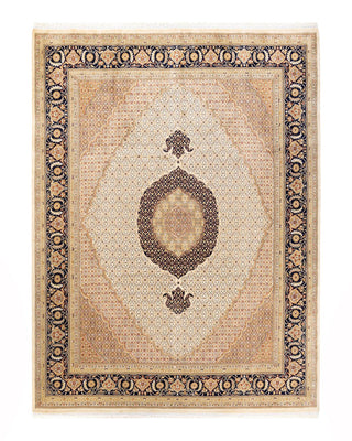 Traditional Mogul Ivory Wool Area Rug 8' 2" x 10' 5" - Solo Rugs