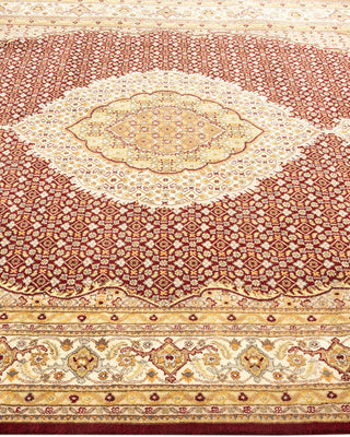Traditional Mogul Red Wool Area Rug 6' 1" x 9' 5" - Solo Rugs