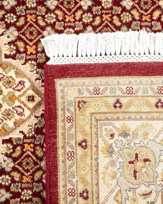 Traditional Mogul Red Wool Area Rug 6' 1" x 9' 5" - Solo Rugs