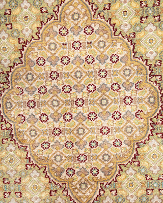 Traditional Mogul Red Wool Area Rug 10' 0" x 14' 0" - Solo Rugs