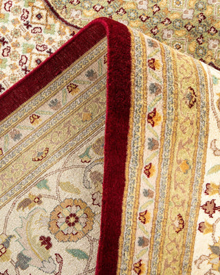 Traditional Mogul Red Wool Area Rug 10' 0" x 14' 0" - Solo Rugs