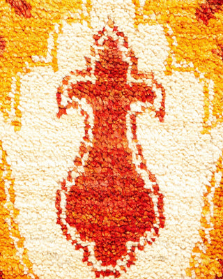 Contemporary Suzani Red Wool Area Rug 6' 2" x 9' 4" - Solo Rugs