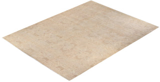 Contemporary Eclectic Ivory Wool Area Rug 9' 10" x 13' 0" - Solo Rugs