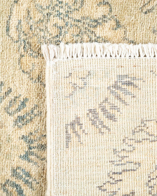 Contemporary Eclectic Green Wool Runner 2' 8" x 8' 2" - Solo Rugs