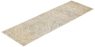 Contemporary Eclectic Green Wool Runner 2' 8" x 8' 2" - Solo Rugs