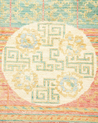Contemporary Arts & Crafts Ivory Wool Area Rug 8' 2" x 9' 7" - Solo Rugs
