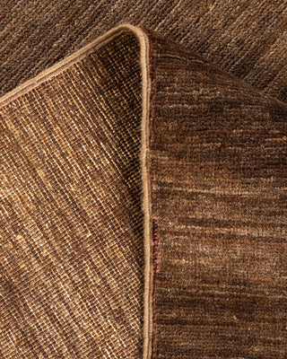 Contemporary Eclectic Brown Wool Area Rug 6' 8" x 9' 6" - Solo Rugs