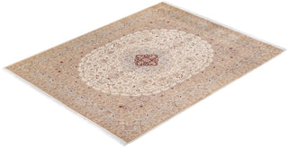 Traditional Mogul Ivory Wool Area Rug 8' 2" x 10' 3" - Solo Rugs