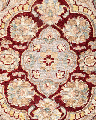 Traditional Mogul Beige Wool Area Rug 9' 0" x 12' 2" - Solo Rugs