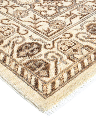 Traditional Khotan Ivory Wool Area Rug 8' 8" x 11' 8" - Solo Rugs