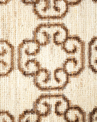 Traditional Khotan Ivory Wool Area Rug 8' 8" x 11' 8" - Solo Rugs
