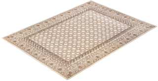Traditional Khotan Ivory Wool Area Rug 8' 8" x 11' 8" - Solo Rugs