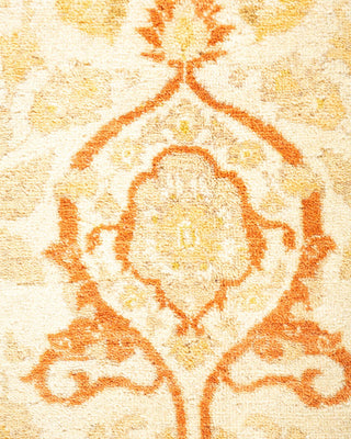 Traditional Mogul Ivory Wool Area Rug 6' 3" x 9' 4" - Solo Rugs