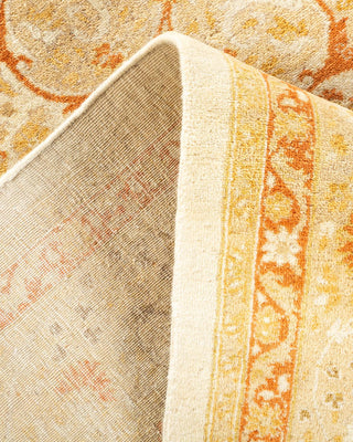 Traditional Mogul Ivory Wool Area Rug 6' 3" x 9' 4" - Solo Rugs