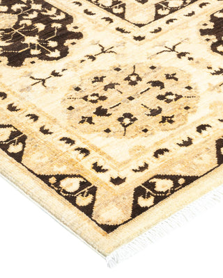 Contemporary Eclectic Brown Wool Area Rug 8' 8" x 11' 1" - Solo Rugs