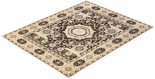 Contemporary Eclectic Brown Wool Area Rug 8' 8" x 11' 1" - Solo Rugs