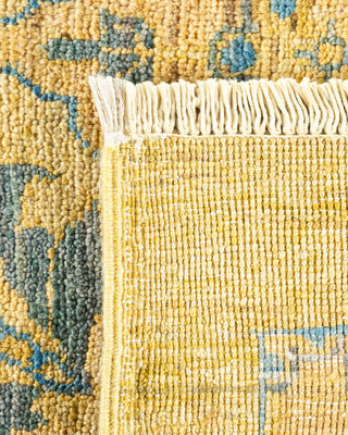 Contemporary Eclectic Yellow Wool Area Rug 7' 10" x 9' 8" - Solo Rugs