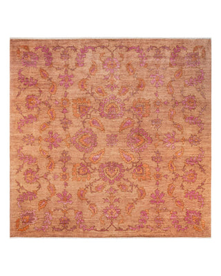 Traditional Oushak Beige Wool Square Area Rug 7' 10" x 8' 4" - Solo Rugs