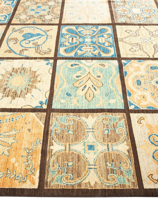 Contemporary Eclectic Brown Wool Runner 6' 3" x 17' 10" - Solo Rugs