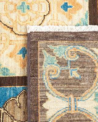 Contemporary Eclectic Brown Wool Runner 6' 3" x 17' 10" - Solo Rugs