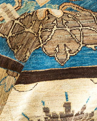 Contemporary Eclectic Brown Wool Runner 6' 3" x 17' 10" - Solo Rugs