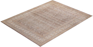 Traditional Mogul Brown Wool Area Rug 8' 0" x 10' 2" - Solo Rugs