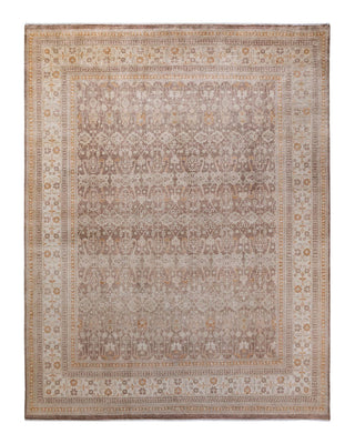 Traditional Mogul Brown Wool Area Rug 8' 0" x 10' 2" - Solo Rugs