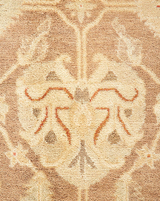 Traditional Mogul Brown Wool Area Rug 5' 9" x 8' 10" - Solo Rugs