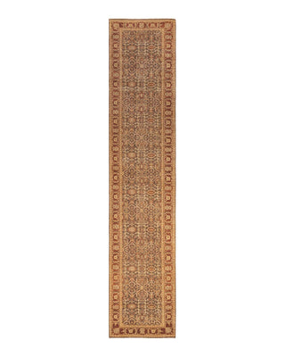 Traditional Mogul Yellow Wool Runner 2' 7" x 12' 10" - Solo Rugs