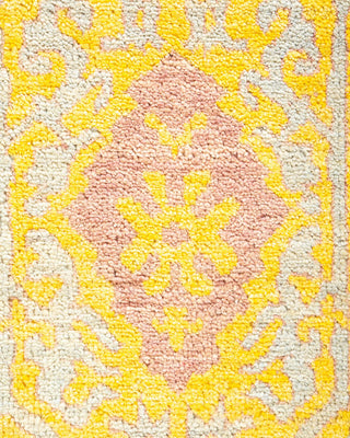 Contemporary Eclectic Light Blue Wool Area Rug 9' 1" x 12' 1" - Solo Rugs