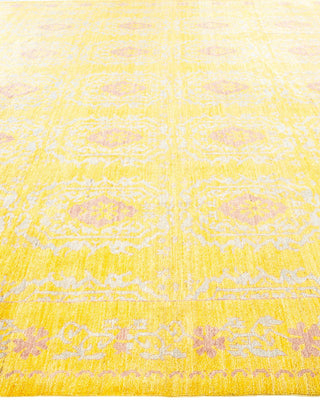 Contemporary Eclectic Light Blue Wool Area Rug 9' 1" x 12' 1" - Solo Rugs