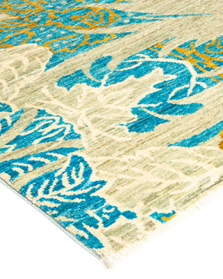 Contemporary Eclectic Light Gray Wool Area Rug 5' 0" x 7' 10" - Solo Rugs